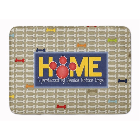 Carolines Treasures Home is protected spoiled rotten dogs Machine Washable Memory Foam Mat SB3053RUG